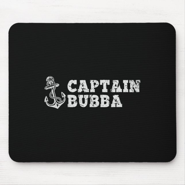 Kapitän Bubba Segelboot Vintage Boot Anker  Mousepad (Vorne)