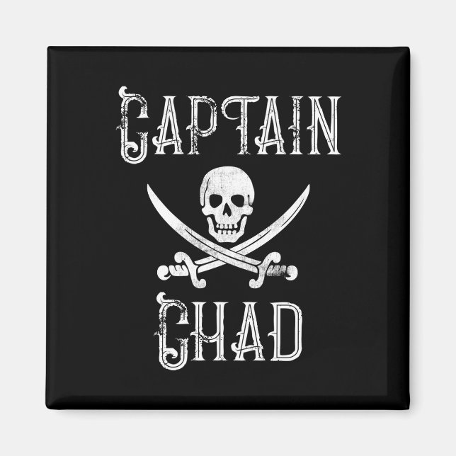 Kapitän Chad Retro-Piratenschwimmsteg  Magnet (Vorne)