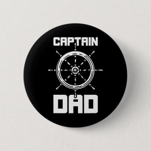 Kapitän Dad Boot Schiff Yacht Vater Daddy P Button