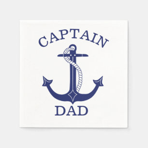 Kapitän Dad Nautical Anchor Serviette