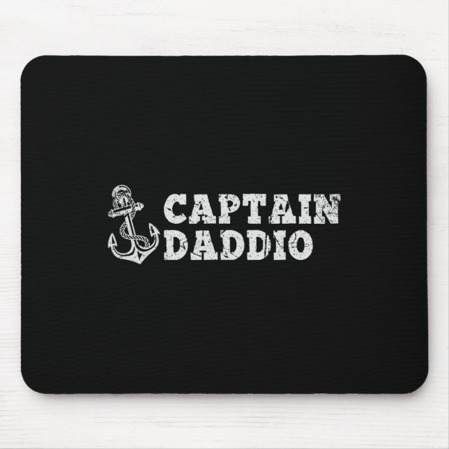 Kapitän Daddio Segelboot Vintage Boot Anker Mousepad (Vorne)