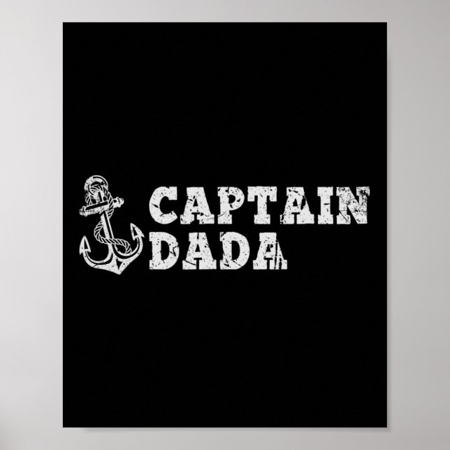 Kapitän Daddy Segeln Booten Vintage Boot Anker  Poster (Vorne)