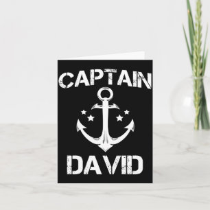 Kapitän David lustiger Geburtstagsname Boot Gesche Karte