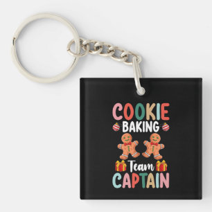 Kapitän der Cookie-Backmannschaft Familienweihnach Schlüsselanhänger