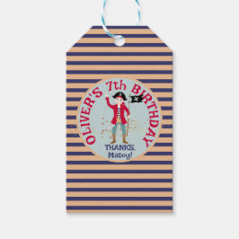 Kapitän der Piratenschiff-Geburtstagspartei Geschenkanhänger