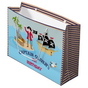 Kapitän der Piratenschiff-Geburtstagspartei Große Geschenktüte