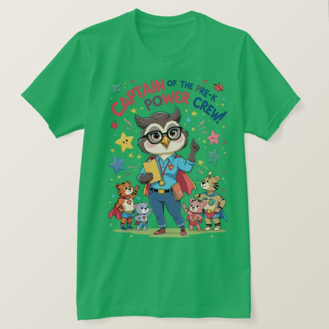 Kapitän der Pre-K Power Crew T-Shirt (Design vorne)