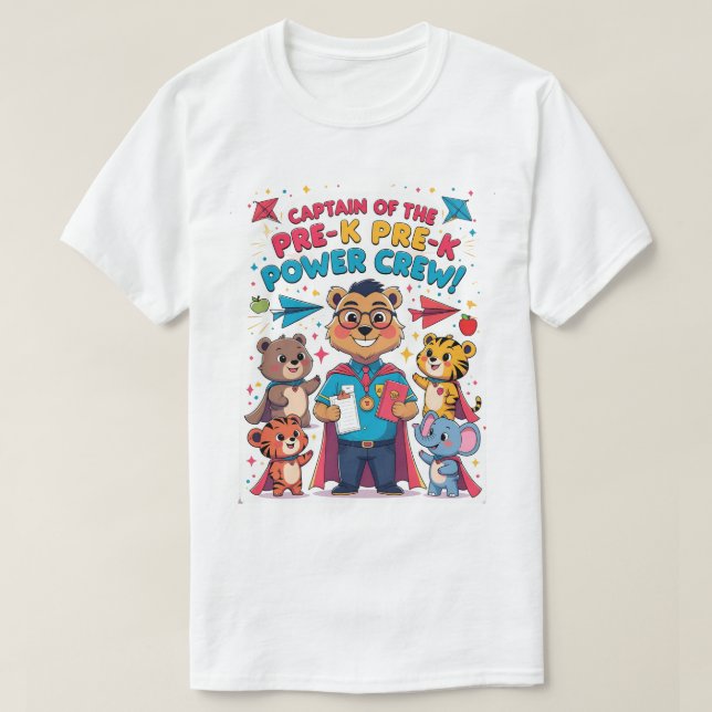 Kapitän der Pre-K Power Crew T-Shirt (Design vorne)