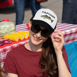 Kapitän der Walleye Fishing Bootcharta Truckerkappe