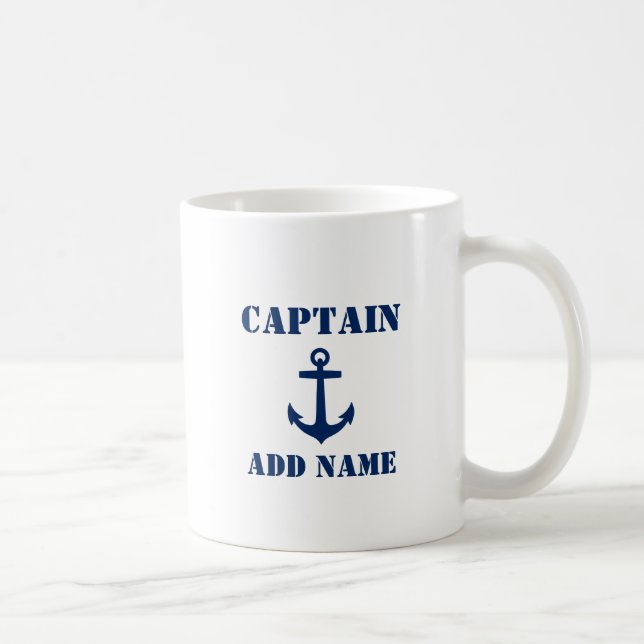Kapitän des blauen Anchors Name oder Schiffsname h Kaffeetasse (Rechts)