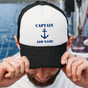 Kapitän des blauen Anchors Name oder Schiffsname h Truckerkappe