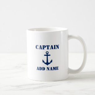 Kapitän des blauen Anchors Name oder Schiffsname Kaffeetasse