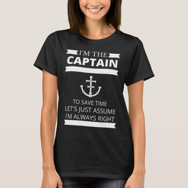 Kapitän des Bootes T-Shirt (Vorderseite)