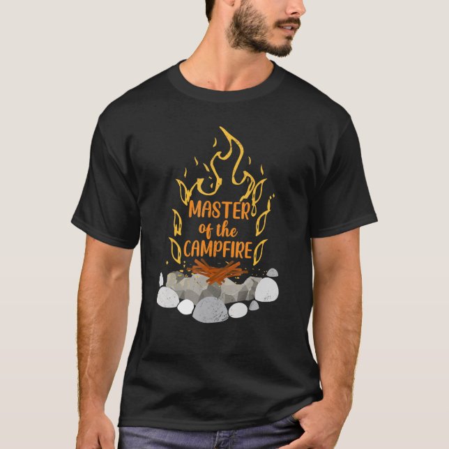 Kapitän des Campfire Outdoor-Aktivität Bonfire Ca T-Shirt (Vorderseite)
