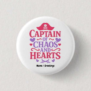 Kapitän des Chaos und Piratengrafik für Herzen Button