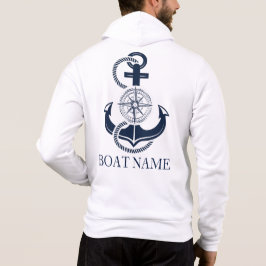 Kapitän des Nautical Boat Name Blue Anchor Hoodie