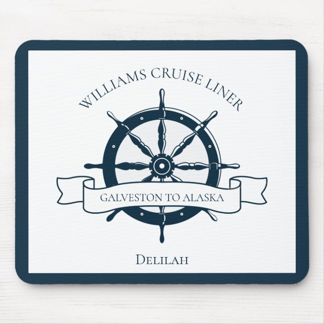 Kapitän des Nautical Wheel-Schiffes für benutzerde Mousepad (Vorne)
