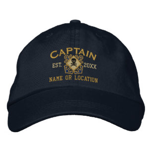 Kapitän des personalisierten Meeres Nautic Crossbo Bestickte Kappe