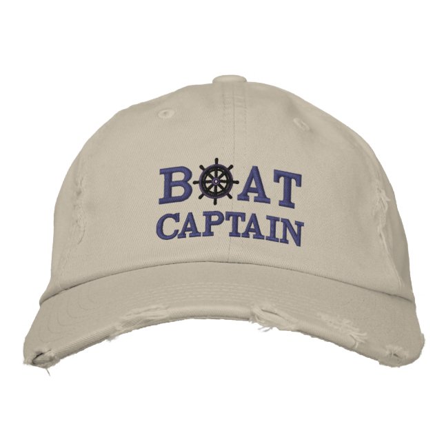 Kapitän des Schiffes Custom Bestickte Baseballkappe (Vorderseite)
