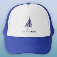 Kapitän des Segelbootes Personalisiert