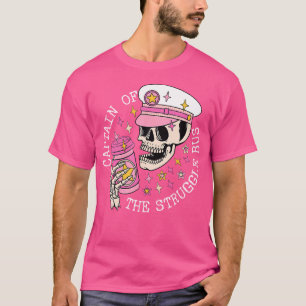 Kapitän des Struggle-Busses Skelett Kaffee Lustig T-Shirt