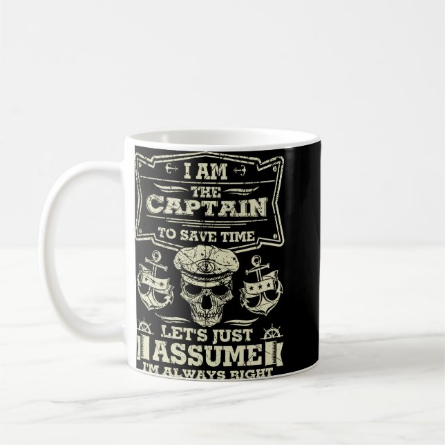 Kapitän des T - Shirt Bootlover Geschenke Kaffeetasse (Links)