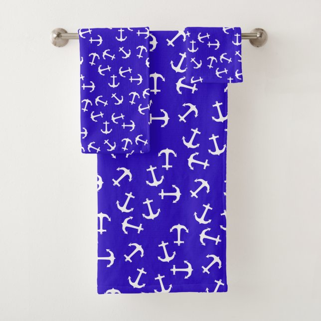Kapitän des Theme Anchor Sea Ocean Badhandtuch Set (Insitu)