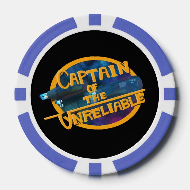 Kapitän des Unzuverlässigen Pokerchips (Vorderseite)