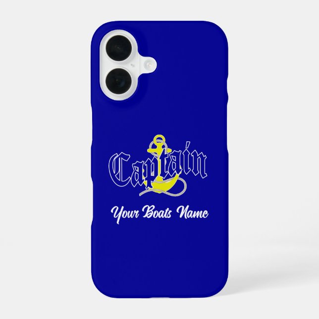 Kapitän eines Bootes  iPhone 16 Hülle (Rückseite)