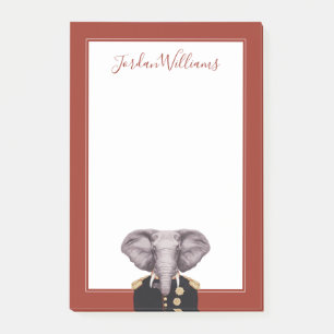 Kapitän Elephant   addieren Ihren Namen Post-it Klebezettel