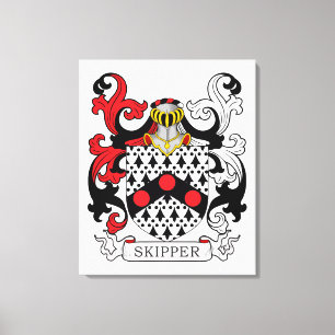 Kapitän-Familienwappen Leinwanddruck