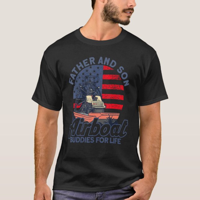 Kapitän Father und Sohn Buddies American Fl T-Shirt (Vorderseite)