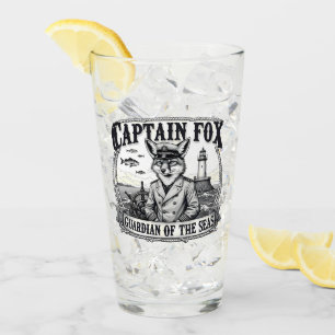 Kapitän-Fuchs-Schutz der Meere, nautisches Design Glas