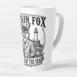 Kapitän-Fuchs-Schutz der Meere, nautisches Design Milchtasse