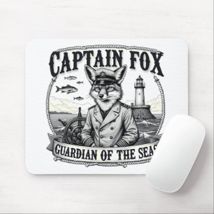 Kapitän-Fuchs-Schutz der Meere - nautisches Design Mousepad