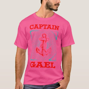 Kapitän Gael Personalisierter Name Seemann Bootsfa T-Shirt