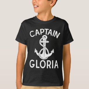 Kapitän Gloria Yacht Schiff Bootfahren Bootsanker T-Shirt