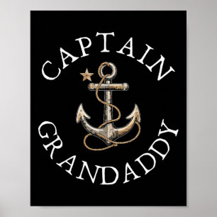 Kapitän Grandaddy Boot Segeln Bootfahren Anker Lus Poster