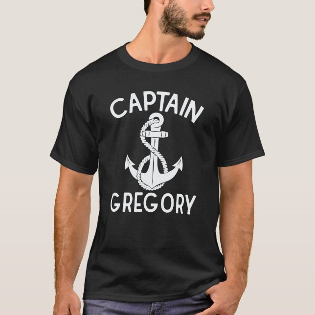 Kapitän Gregory Anker Boot Schiff Yachtboot T-Shirt (Vorderseite)