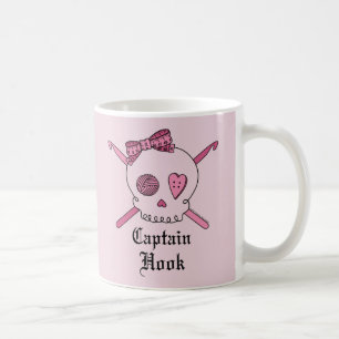 Kapitän Hook Skull u. Häkelarbeit-Haken Kaffeetasse