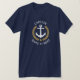 Kapitän Ihr Boot Name Anchor Gold Laurel T-Shirt (Design vorne)