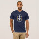 Kapitän Ihr Boot Name Anchor Gold Laurel T-Shirt (Vorne ganz)