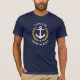Kapitän Ihr Boot Name Anchor Gold Laurel T-Shirt (Vorderseite)