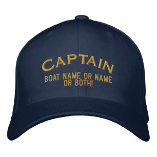 Kapitän Ihr Boot Name Ihr Name oder beide! Bestickte Baseballkappe