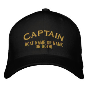 Kapitän Ihr Boot Name Ihr Name oder beide! Bestickte Kappe