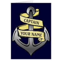 Kapitän Ihres Namens Ankerkarte des Schiffes, indi