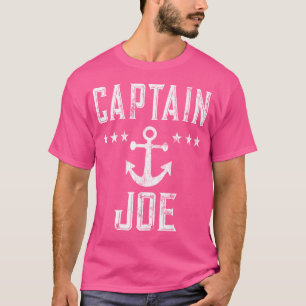 Kapitän Joe Personalisierter Schiffs-Liebhaber T-Shirt