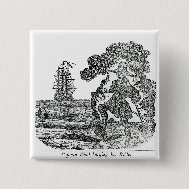 Kapitän Kidd Burying His Bible, Illustration Button (Vorderseite)