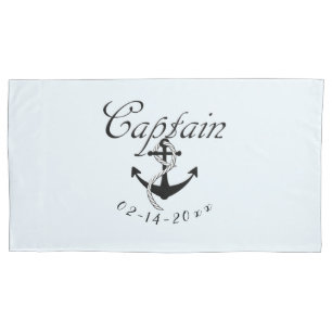 Kapitän mit Anchor Kissenbezug