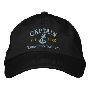 Kapitän mit Anker Personalisiert Bestickte Baseballkappe